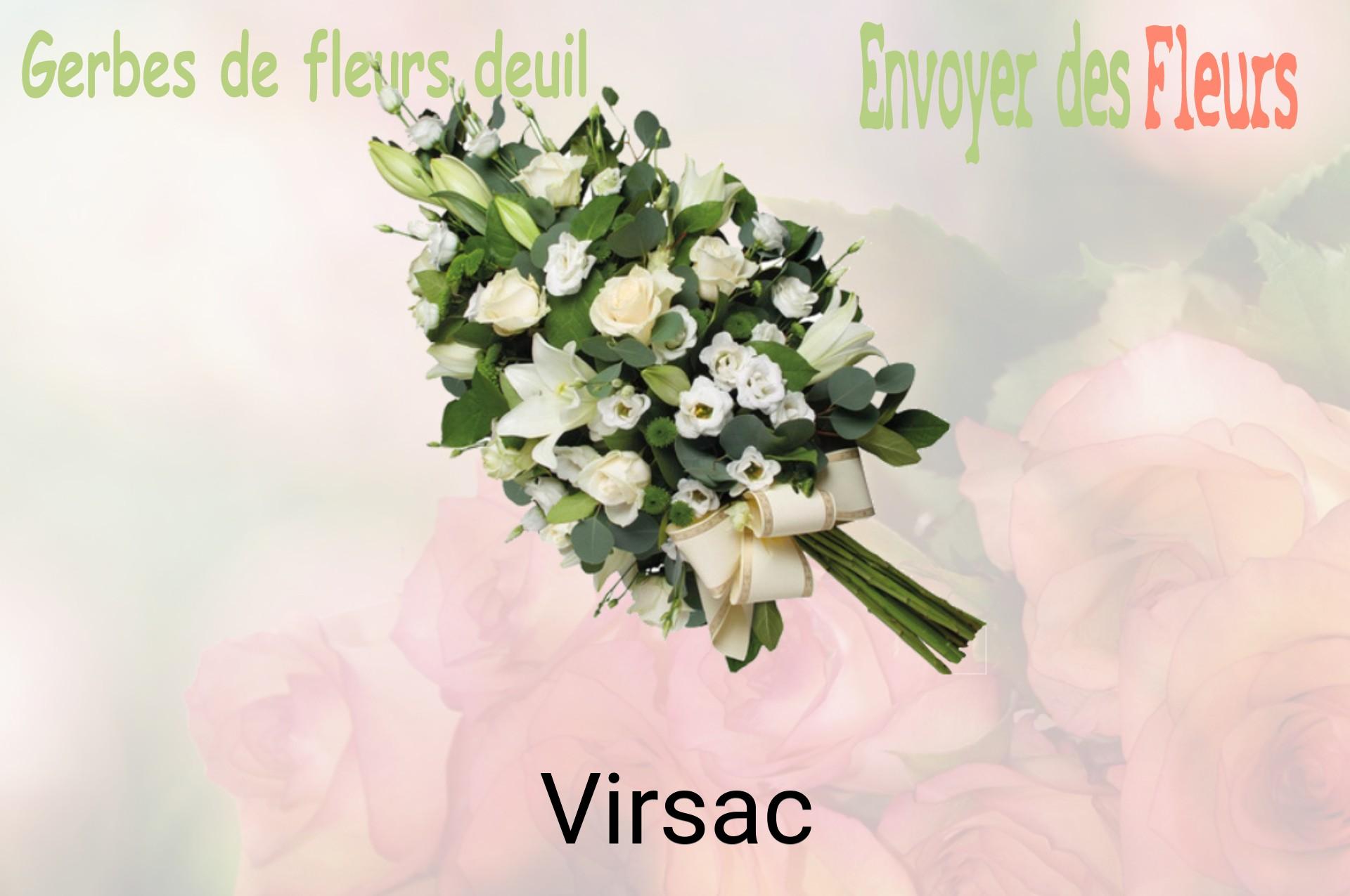 Gerbe de fleurs de deuil livrée à Virsac
